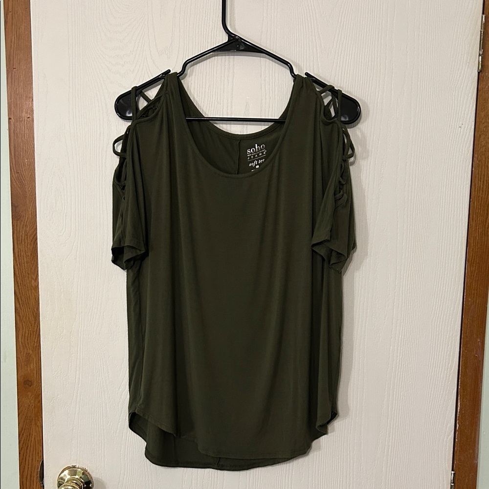 Soho Apparel Dark Green Women's Blouse
